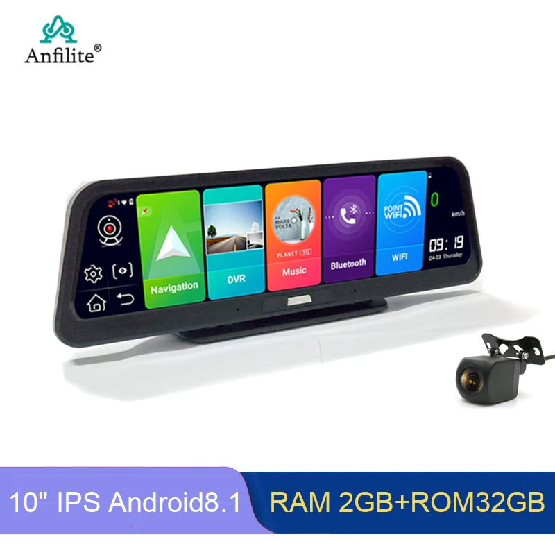 Автомобильный GPS навигатор Anfilite ADAS Android 8 1 4G Full HD 1080P DVR портативный грузовой