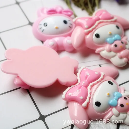58 64 мм аксессуары из смолы/Сделай сам материал heello KKKK кошка бант Детские Волосы DIY