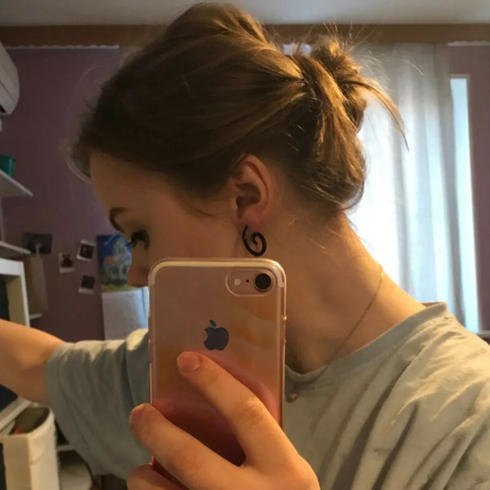 Женские туннели и заглушки для Пирсинга Ушей черные акриловые серьги растяжки в