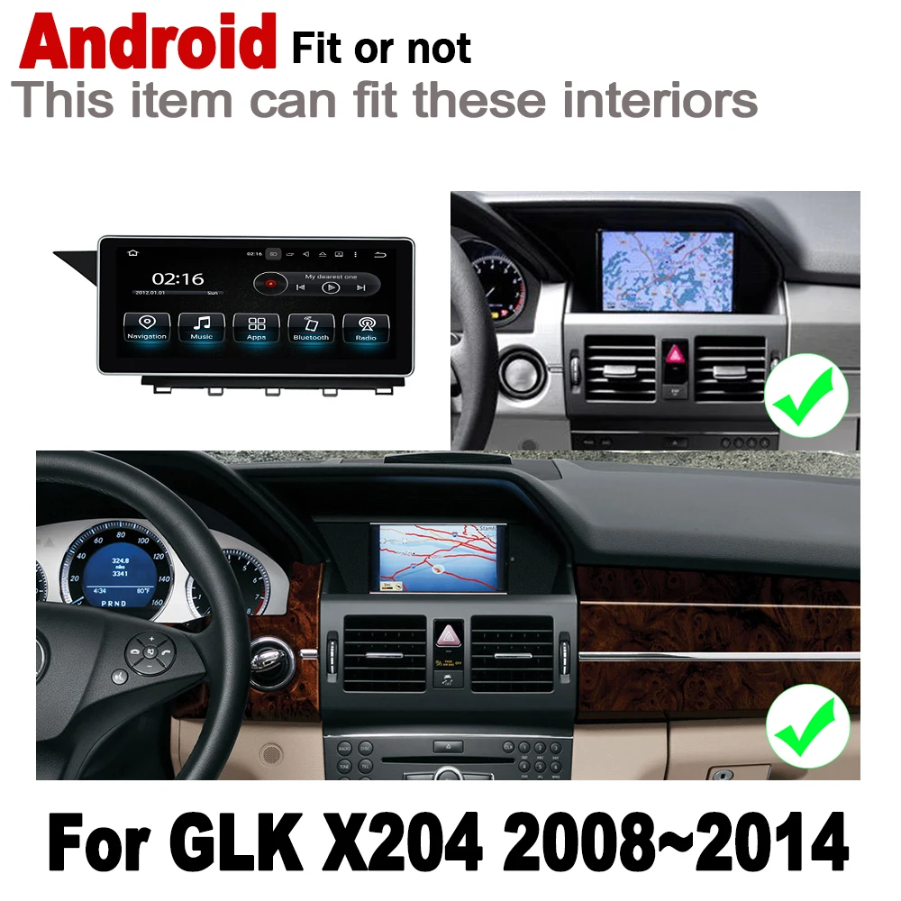 

Android 7.0 up IPS car player For Mecerdes Benz GLK X204 2008~2014 NTG original Style Autoradio gps navi map BT WiFi