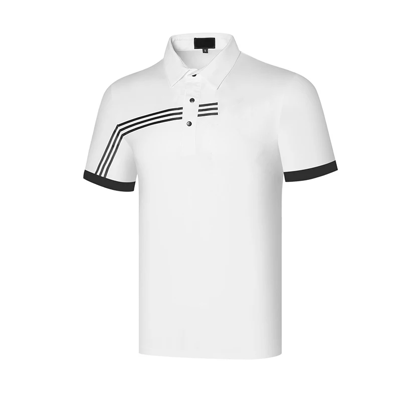 

Summer Golf men's clothing short sleeve T-shirt solid color polo shirt Lapel loose quick dry Breathable
