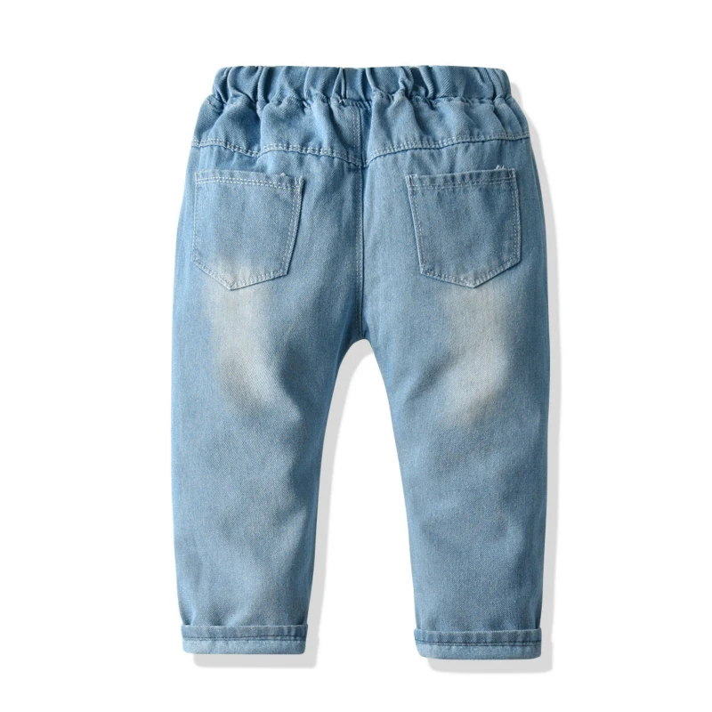 Новые осенние джинсы для маленьких девочек Длинные повседневные джинсовые штаны