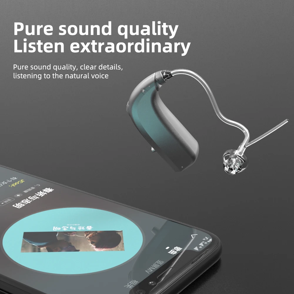 2021 Best 4 канала Перезаряжаемые слуховой аппарат Bluetooth мини OE ушной усилитель звука