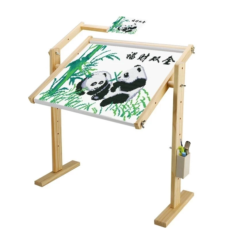 

Adjustable Solid Wood Cross Stitch Rack Wooden Stand Desktop Cross Stitch Embroidery Frame Cross Stitch Tool Accessory