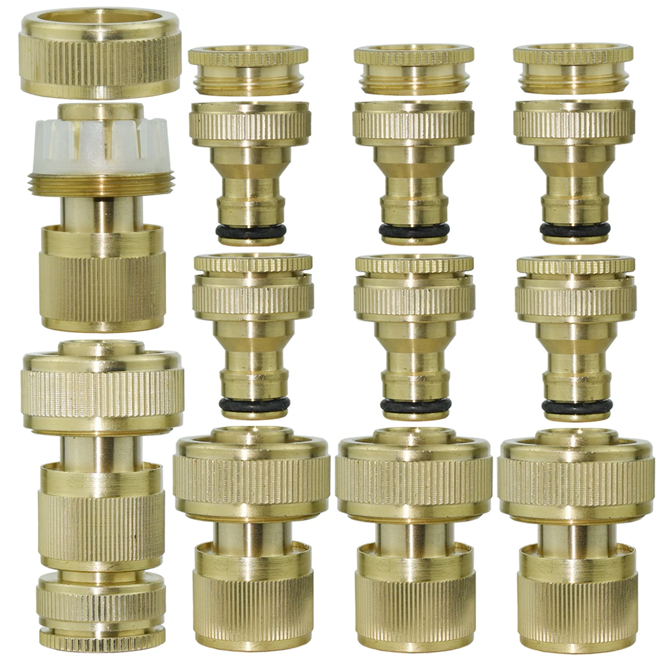 

1/2 3/4 inch Brass Tap Adapter Nipple 20mm Copper Hose Quick Connector Connector Garden Tubing Water Repair Gun Fittings Tools