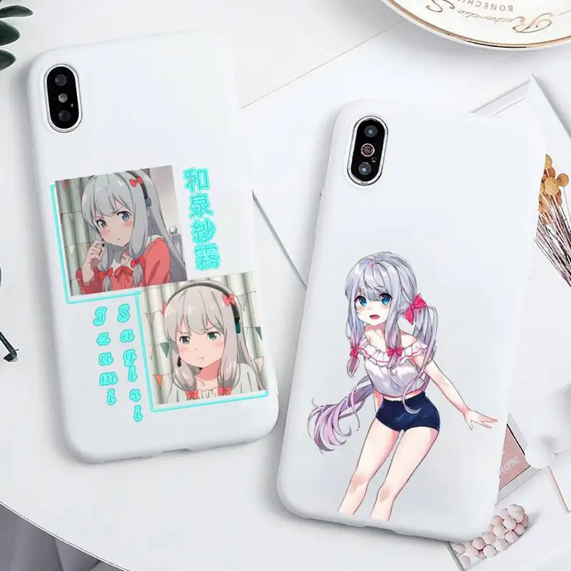 

Izumi Sagiri girl cute Phone Case Candy Color for iPhone 6 7 8 11 12 s mini pro X XS XR MAX Plus