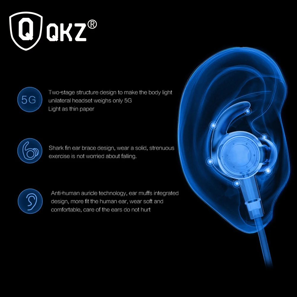 Наушники-вкладыши QKZ EQ1 из цинкового сплава Hi-Fi наушники наушники-вкладыши