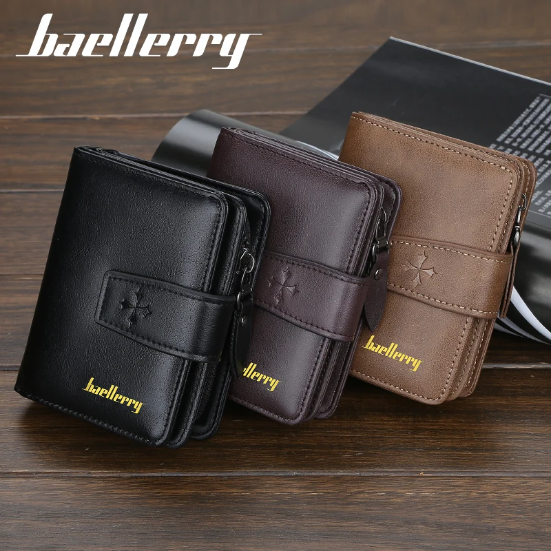 Baellerry многофункциональный кошелек мужские кожаные мужские бумажники, кошельки Короткий Мужской Кожаный клатч-портмоне мужская сумка для денег гарантия качества