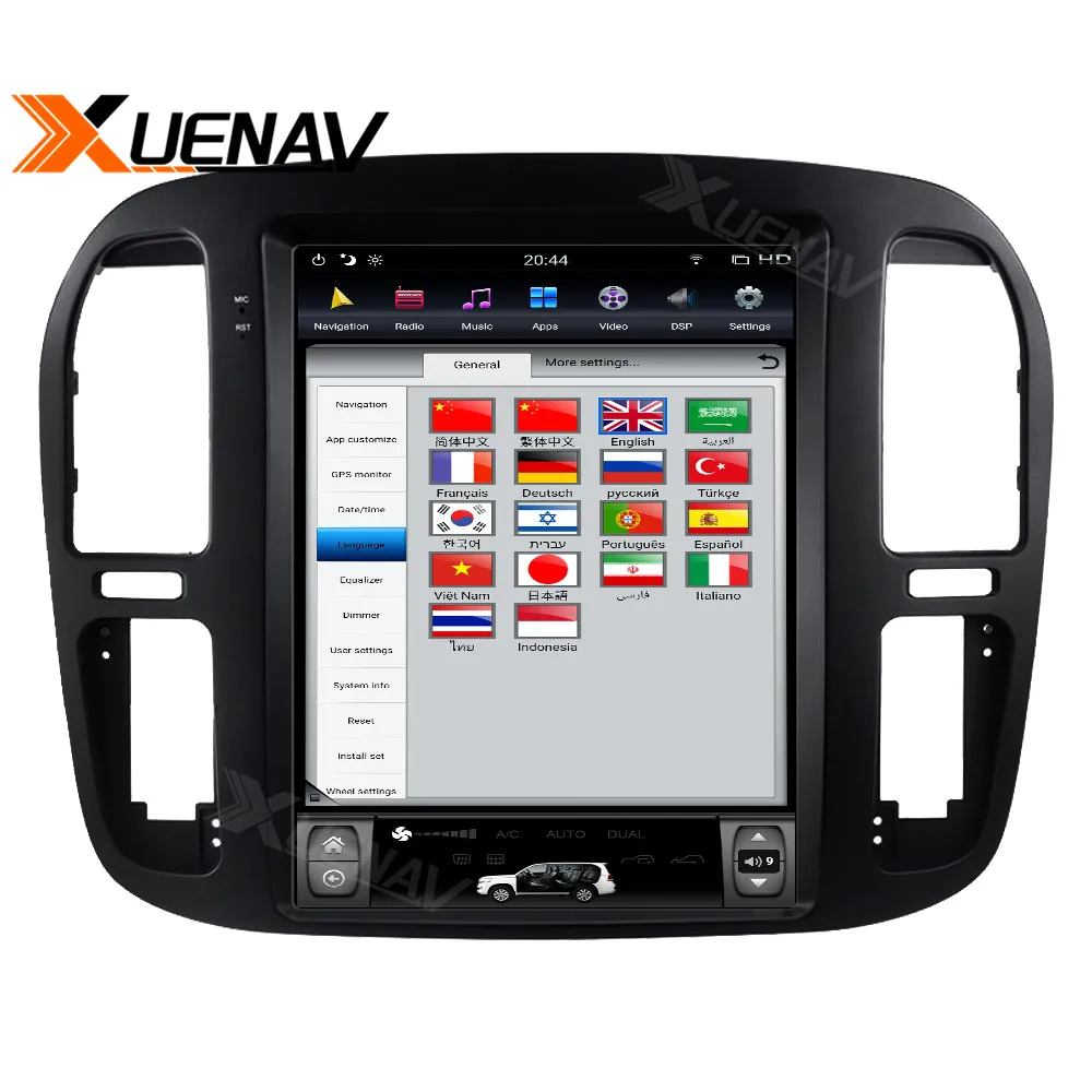 

XUENAV 12.1 inch Android System Car Dvd Player For-TOYOTA LAND CRUISER 1999-2002 Car Stereo Multimedia Player Support Carplay