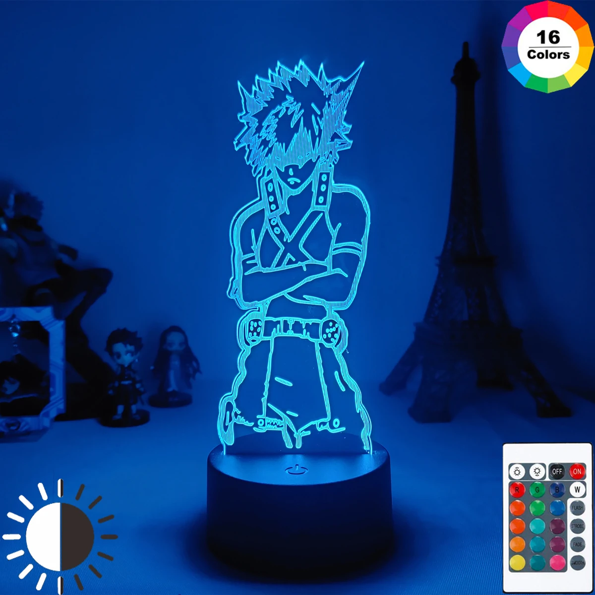 

Светодиодный ночсветильник «Моя геройская Академия», Katsuki Bakugo, фигурка для детей, декор для детской спальни, ночсветильник, 3d лампа, меняюща...