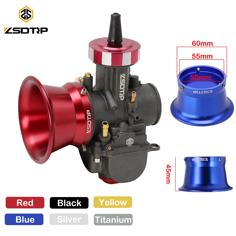 ZSDTRP 55 мм PWK32 PWK34 модификация карбюратор воздушный фильтр чашка из алюминиевого сплава воздушный фильтр чашка с рожком