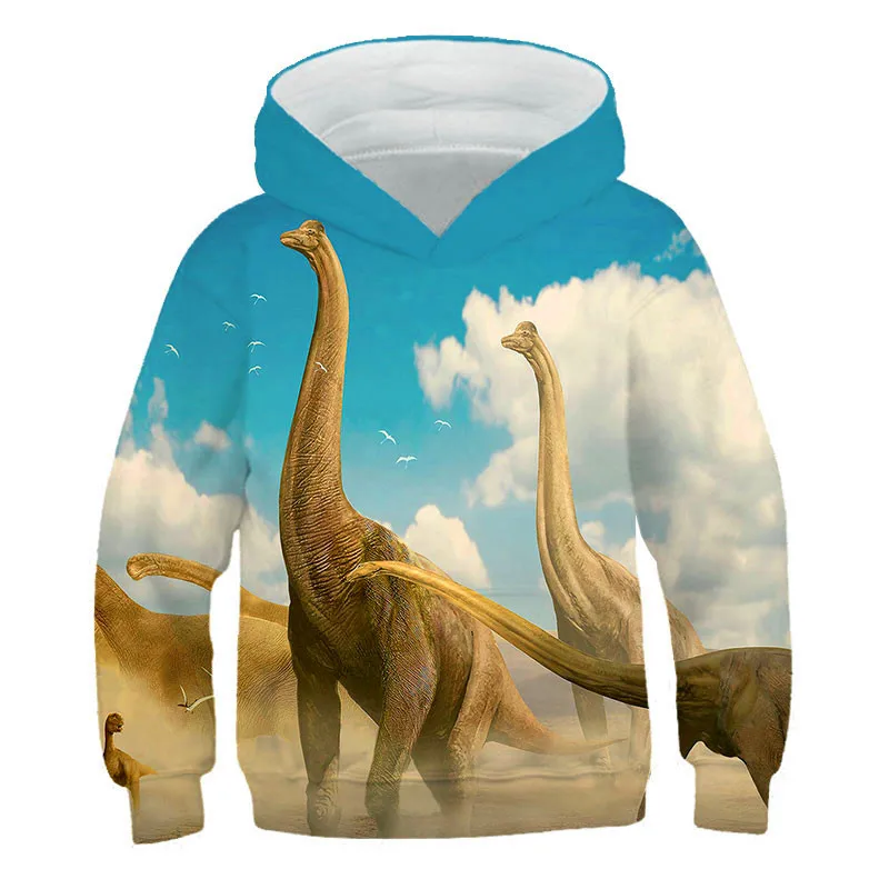 boys hoodies winter 3d printed cartoon dinosaur realm pullover kids funny harajuku fashion top boys girls super cool hoodies free global shipping