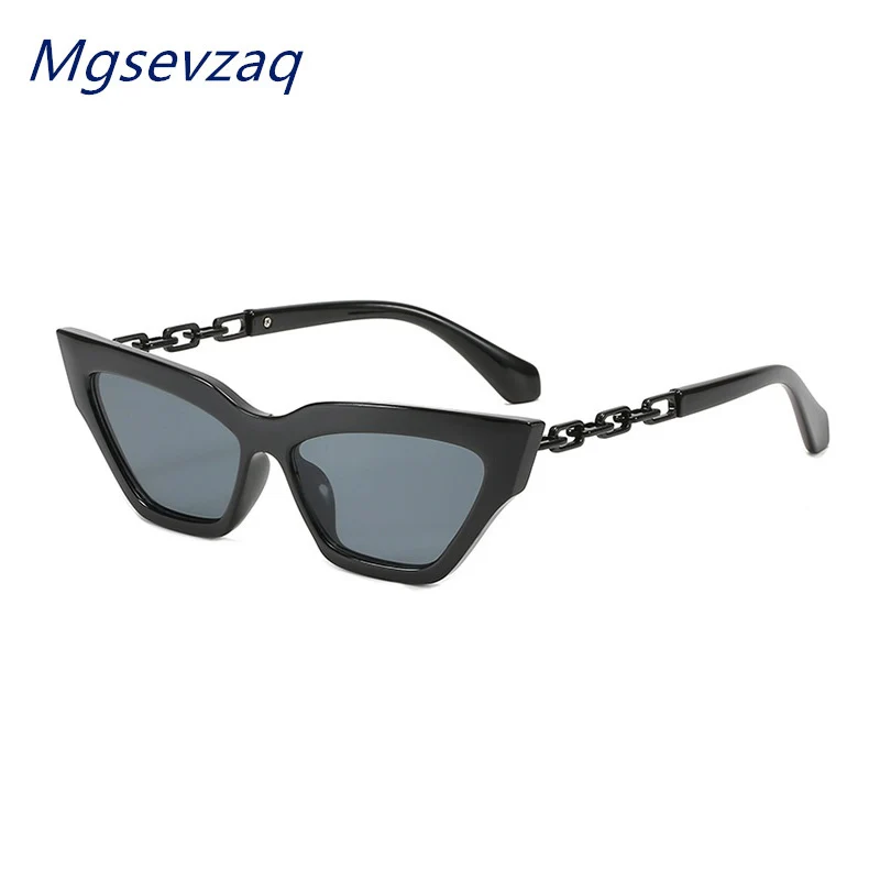 

Солнцезащитные очки женские в оправе кошачий глаз, с цепочкой, с леопардовым принтом, с маленькой оправой, UV400, 2021