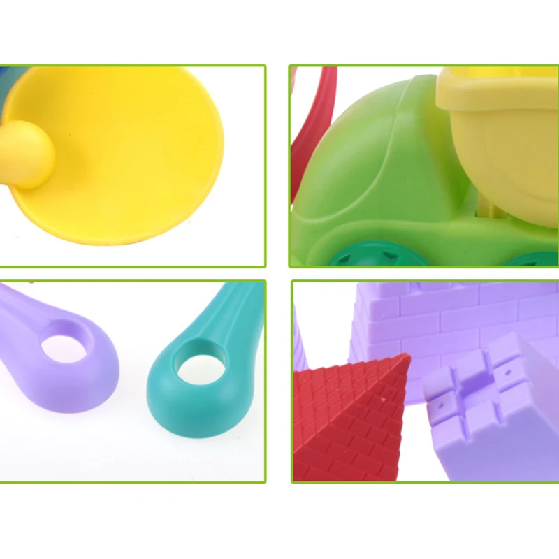 

11Pcs Summer Children'S Soft Rubber Beach Toy Car Play Sand Tool Shovel Child Sand Castle Diy Children'S Beach Bucket