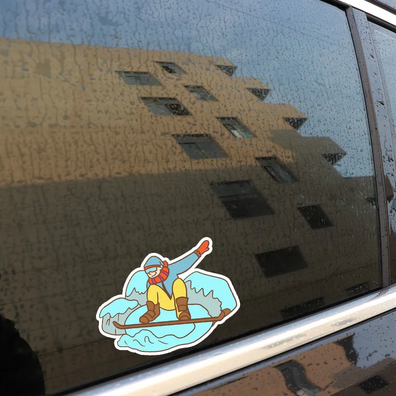 Ebdeckle мальчик катание на лыжах фитнес движения для Авто/бампер/окно/наклейка