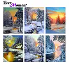 Алмазная живопись Ever Instant, снежное дерево, живописный 5D, сделай сам, квадратные сверла, мозаика из смолы, вышивка, настенное искусство, украшение для дома 4Y506