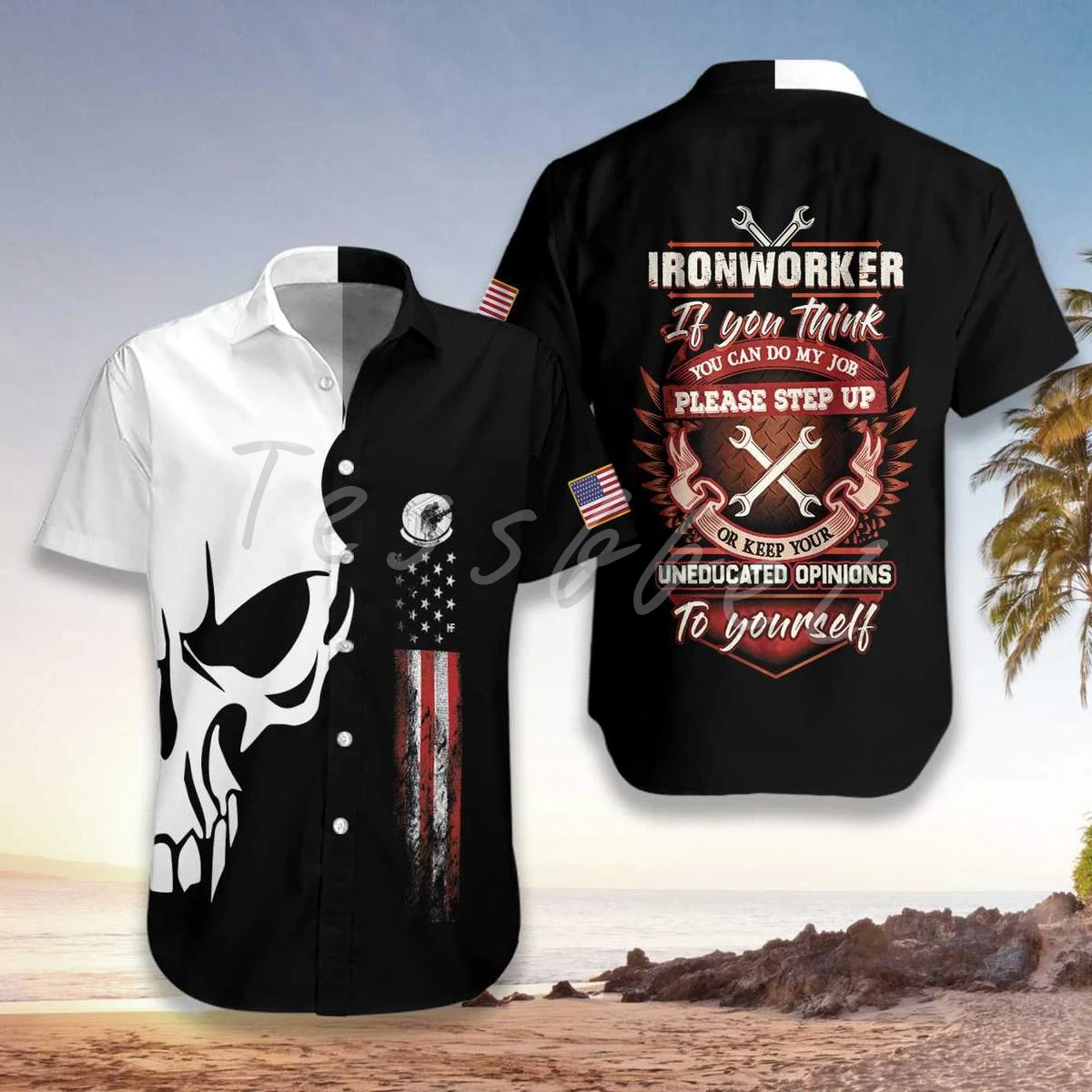 

Tessffel Ironworker Hawaiian Shirts 3D Print Men’s Beach Shirt Fashion Summer Harajuku Casual Short Sleeve Streetwear Style-8