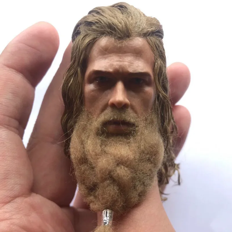 1/6 масштаб Thor голова лепить с реальными усами для волос декадент издание для 12in Hottoys кукла Phicen игрушки коллекция