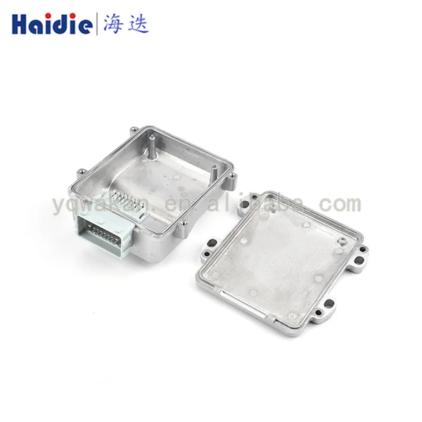 Free shipping 24pin grey male female ECU generator controller modified plug FCI circuit connector with 24p Aluminum box | Обустройство