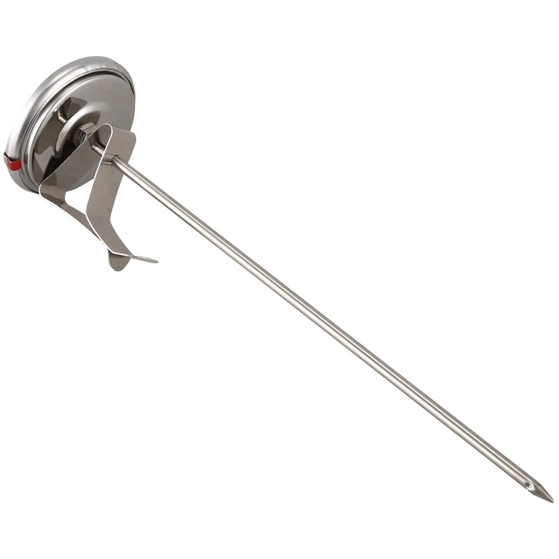 

Handy 8 Inch Probe Deep Fry Meat Turkey Thermometer with 2 Inch Dial Stainless Steel for BBQ Grill Pot Pan Kettle 50-550(1 Pie