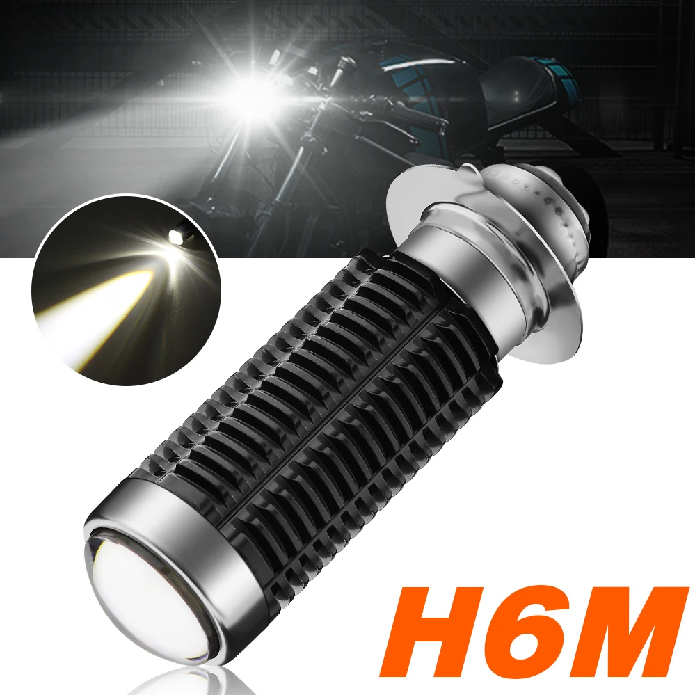 Купи P15D H6M LED Motorcycle Headlight Bulb With Lens 5600LM Hi/Lo Beam Spotlight for Yamaha ATVS YFM350 400 450 660 700 Raptor.（1-Pa за 680 рублей в магазине AliExpress