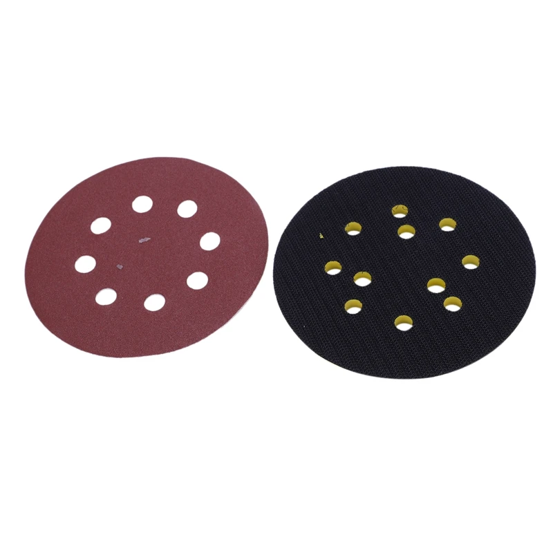 GTBL 70 Pcs 5-Inch Sanding Discs with Sander Pad 8-Hole Durable 40/80/120/240/320/600/800 Assorted Grits Sandpaper | Инструменты