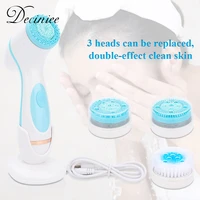 rechargeable spin face cleansing brush electric waterproof facial pore cleaner exfoliator deep washing massage brush skin care