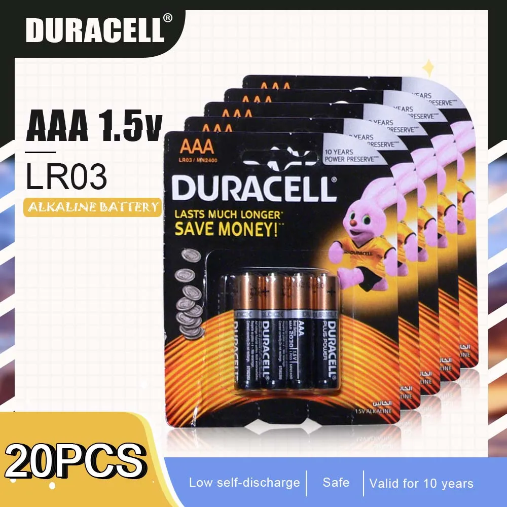 Щелочная батарея DURACELL AAA LR03 для электрической зубной щетки 1 5 в 20 шт.|Батарейки| |