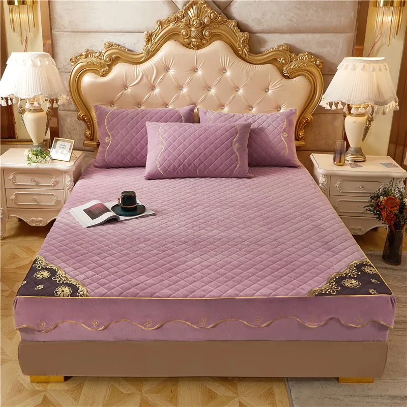 Наволочка для кровати из хрустального бархата с хлопковой подкладкой