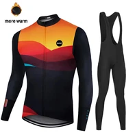 2022 winter hot wool men cycling suit outdoor sportswear mtb bike uniform cycling kit mallot ciclismo hombre bicycle clothing