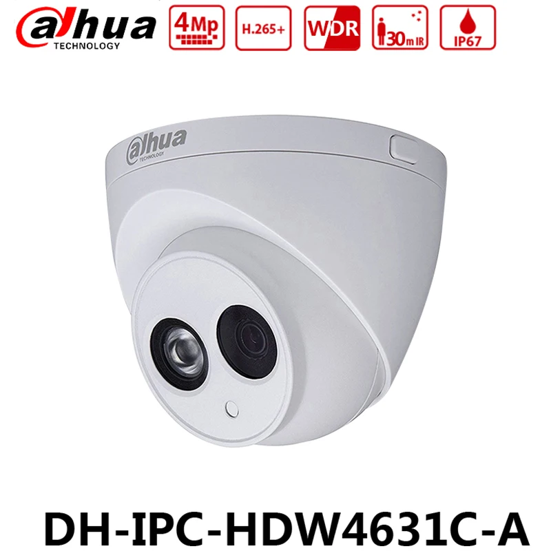 DaHua 6MP IP camera IPC-HDW4631C-A Metal network POE upgrade model built-in microphone 4MP IPC-HDW4433C-A without | Безопасность и