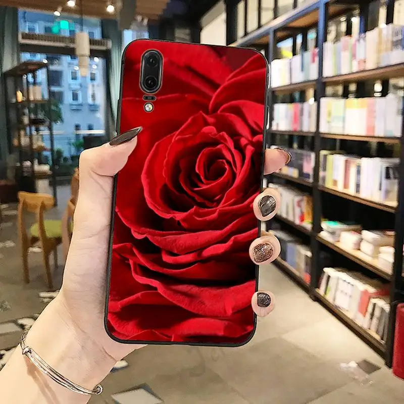 

red rose flower high quality pattern shell Phone Case For Huawei honor Mate P 10 20 30 40 Pro 10i 9 10 20 8 x Lite