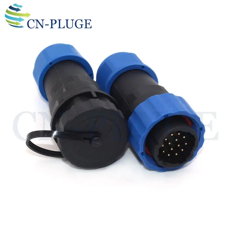 14-контактный разъем автомобильный водонепроницаемый типа SP20 штекер и гнездо