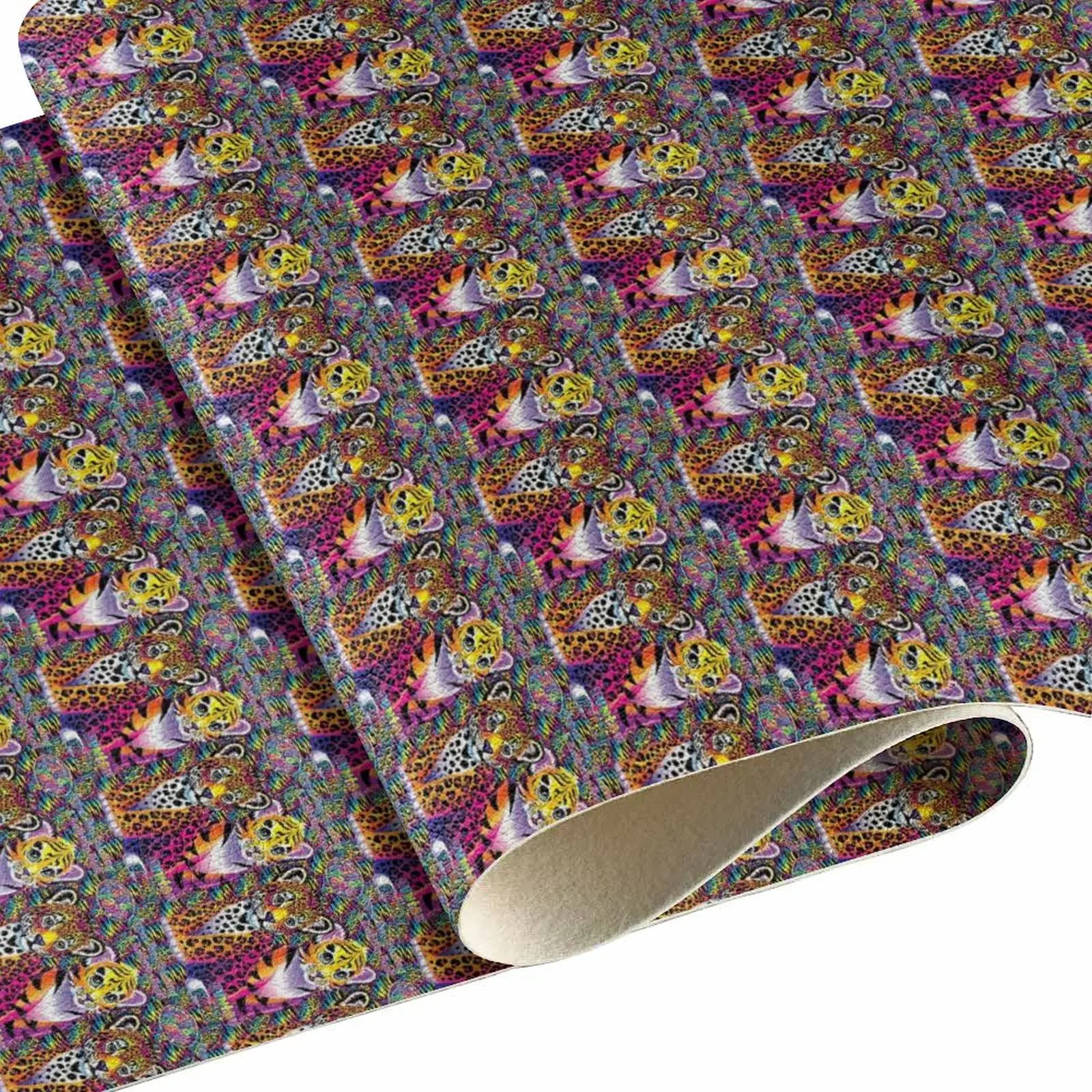 Листы из искусственной кожи с рисунком животного тигра медведя личи 22*30 см | Дом и