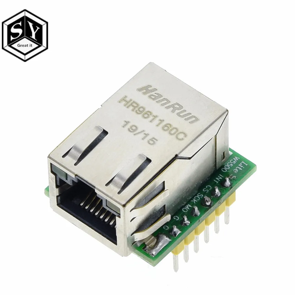 1 шт. Great IT Smart Electronics USR ES1 W5500 Chip новый конвертер SPI в LAN/ Ethernet TCP/IP Mod|Интегральные