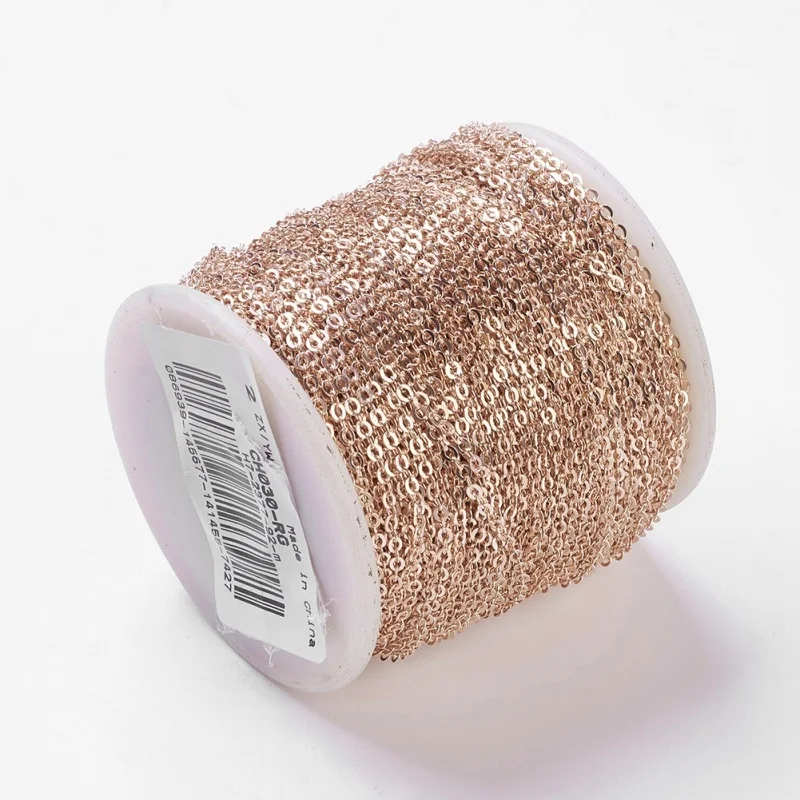 about 92m/roll Brass Cross Chains Cable 2.5x2x0.45 mm for jewelry making DIY Bracelet Necklace Accessories | Украшения и