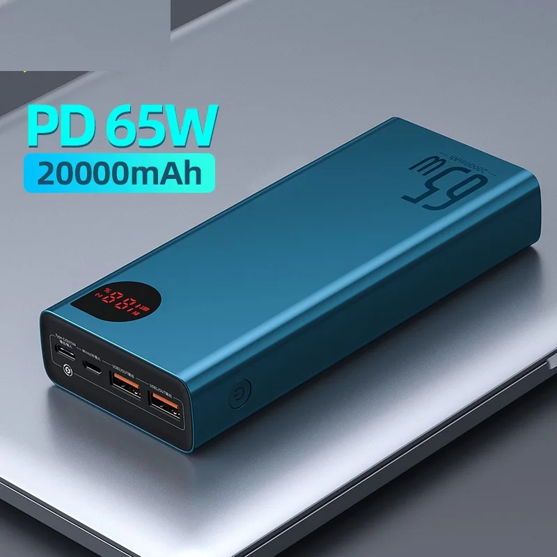 

Baseus 65W Power Bank 20000mAh Portable Charging Powerbank Mobile Phone External Battery PD QC 3.0 Charger 22.5W Poverbank 20000