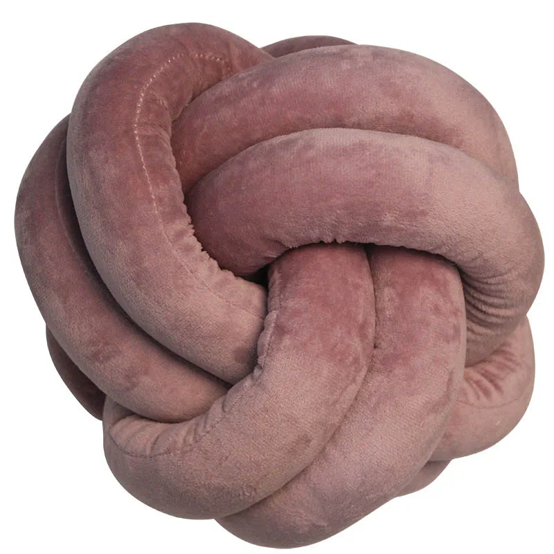 Завязанная плюшевая подушка круглый шар Подушка поясная диванная кровать