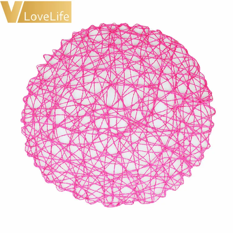 6 шт Бумага веревочная сетка салфетки круглого стола нового дизайна дома Кухня