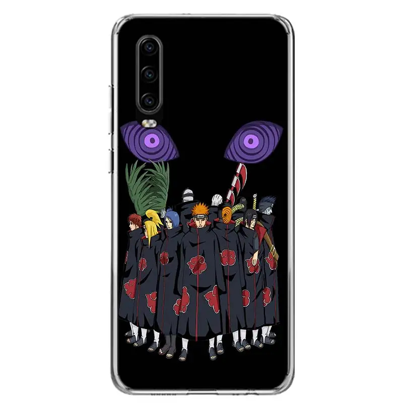 

Anime Naruto Akatsuki Sect Cover Phone Case For Huawei P40 P30 P20 10 Mate 10 20 30 Lite Plus Pro P Smart Z + 2019 Popular Coque
