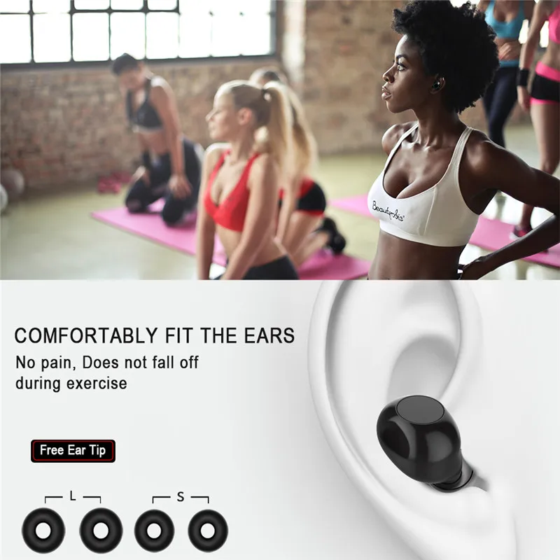 

A8 Mini TWS Bluetooth 5.0 Earbuds Earphone Large Capacity Waterproof with Mic Charging Box