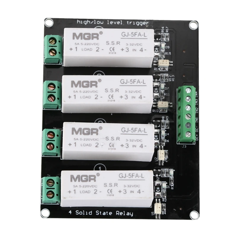 HTHL-4 Channel SSR твердотельное реле с высоким и низким триггером 5A 3-32V для Arduino UNO R3 |