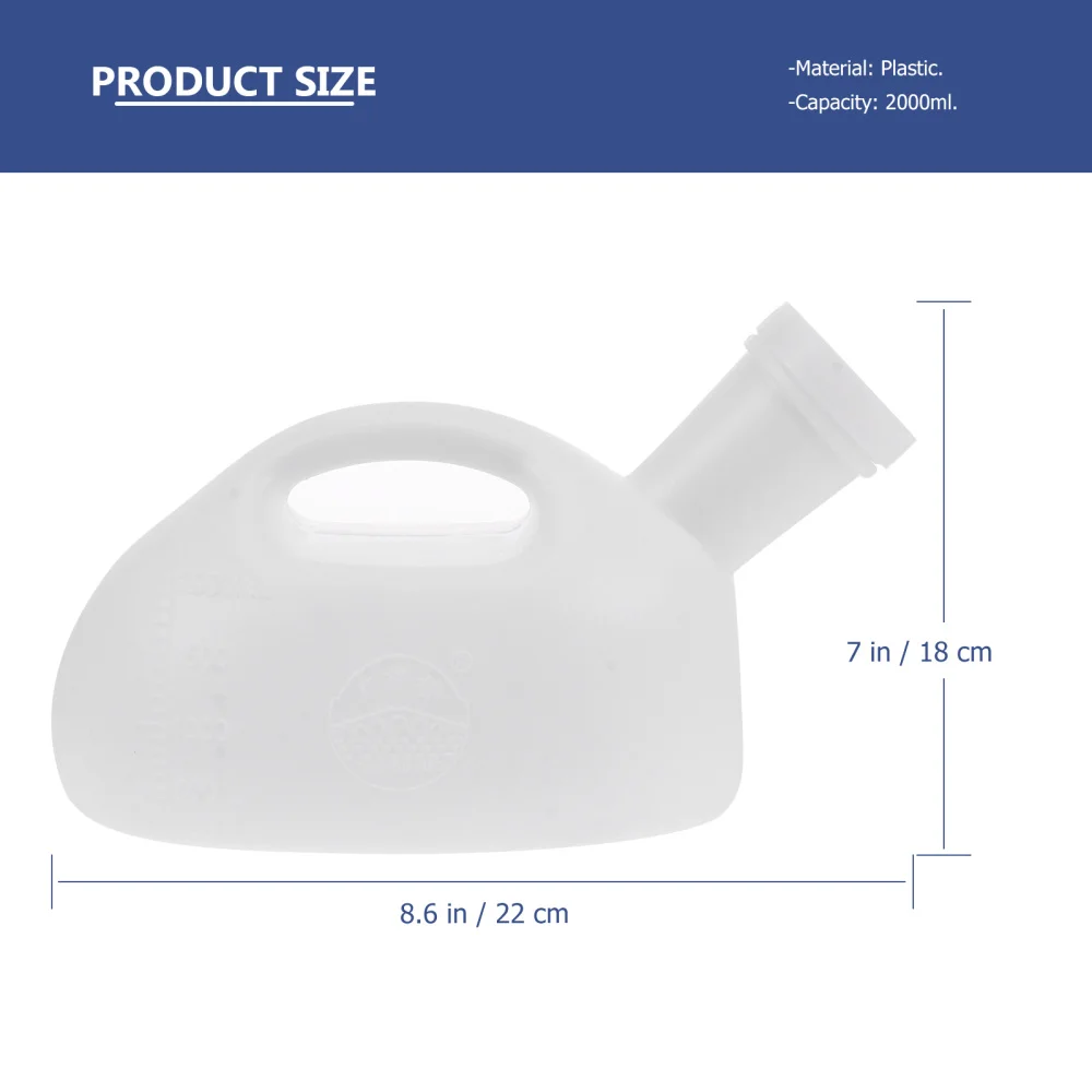

1 Set Practical Urinary Pot Portable Chamber Pot with Tube (White)