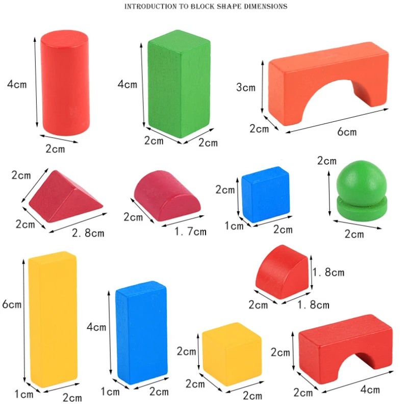

112pcs/set Montessori Education Wooden Grains Color Building Blocks Kindergarten Children Early Childhood Parenting Toy For Kids