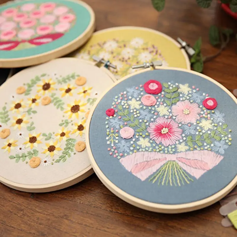 Набор лент для вышивки в европейском стиле с цветами рукоделие крестом