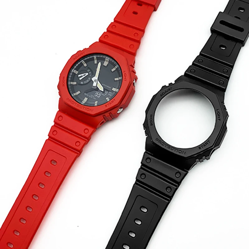 Ремешок и чехол для часов GA2100 силиконовый водонепроницаемый браслет наручных с