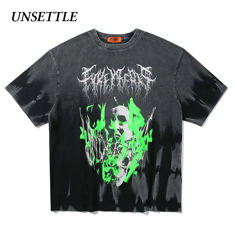 Мужская/Женская футболка в стиле Харадзюку градиентное граффити хип хоп уличная