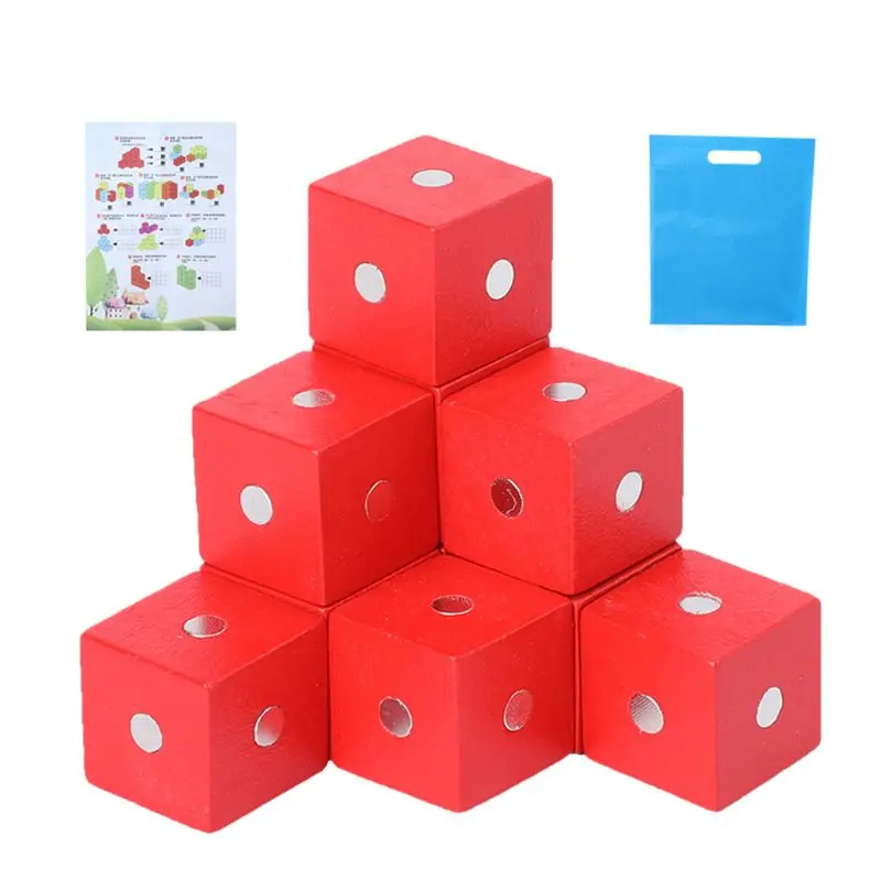 Магнитные строительные блоки кубики деревянные игрушки для детей P31B|Блочные