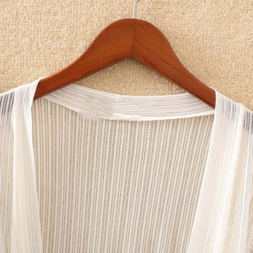 Женский Повседневный винтажный кардиган длинное Вязаное кимоно однотонная