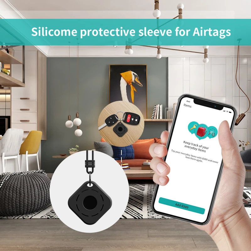 Защитный чехол из жидкого силикона для Apple airtag Tracker водонепроницаемое устройство